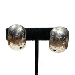 925 Thailand Earrings Clips Clip Ons Sterling Silver Vintage